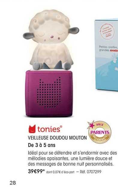tonies veilleuse doudou mouton