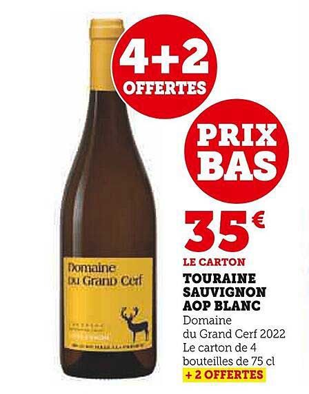 touraine sauvignon aop blanc domaine du grand cerf 2022