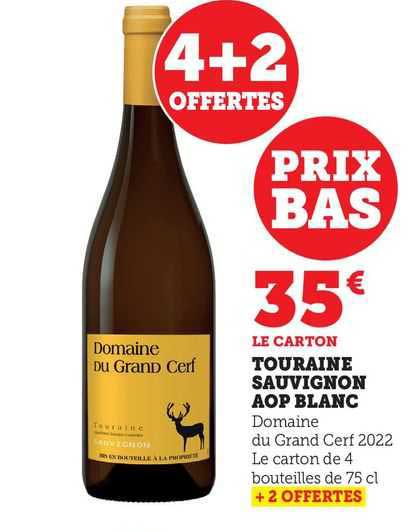 touraine sauvignon aop blanc domaine du grand cerf 2022