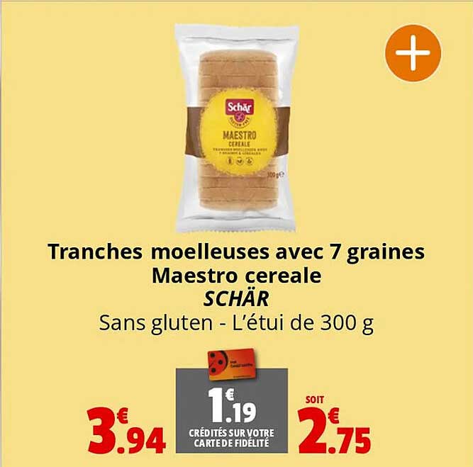 tranches moelleuses avec 7 graines maestro céréale schär