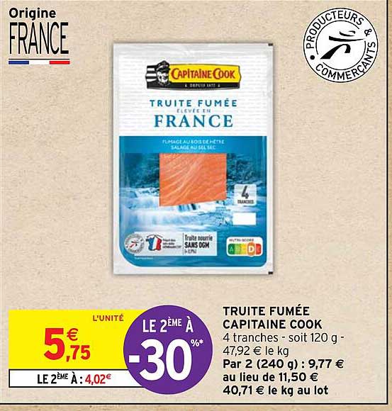truite fumée capitaine cook