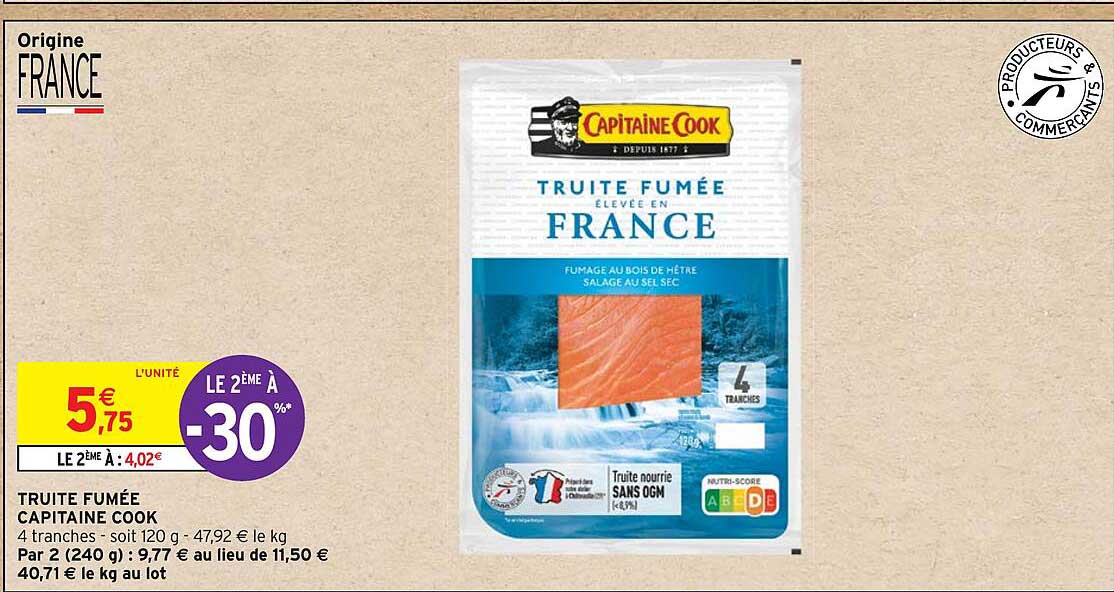 truite fumée capitaine cook