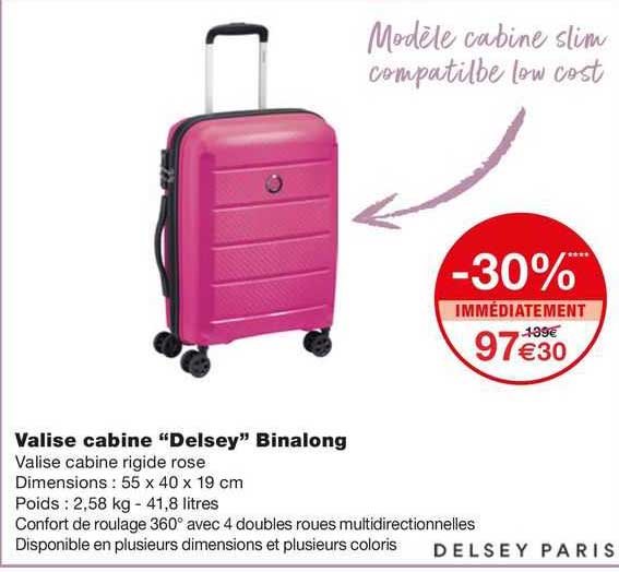 valise cabine "delsey" binalong