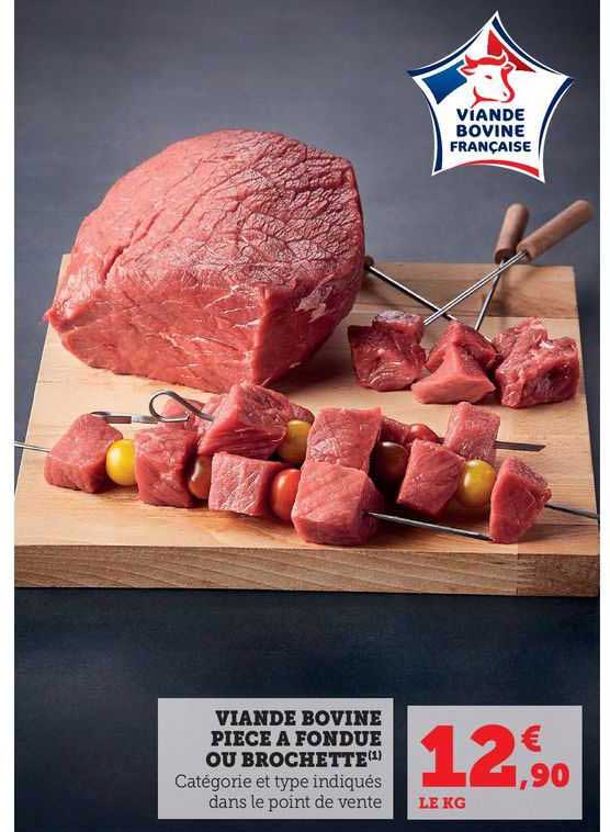 viande bovien pièce à fondue ou brochette