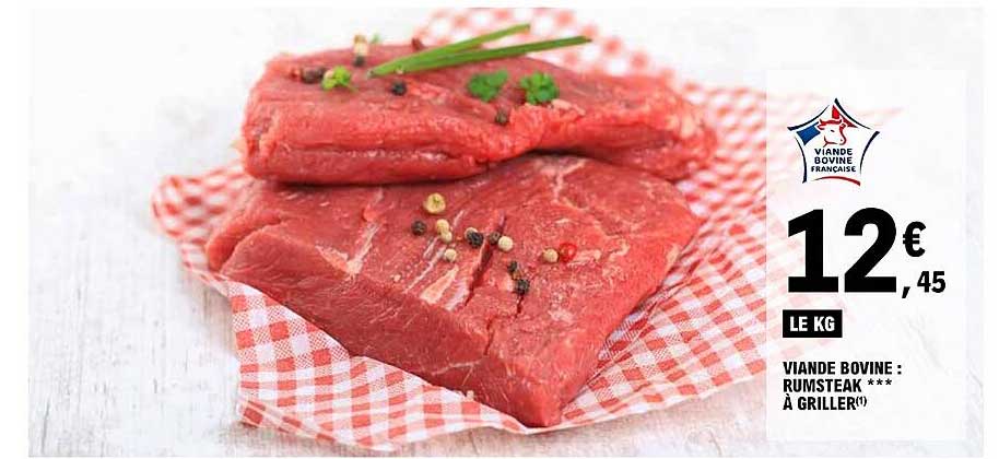 viande bovine : rumsteak***à griller