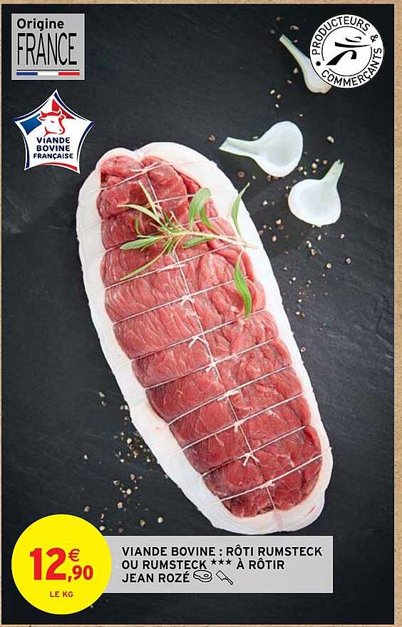 viande bovine: rôti rumsteck ou rumsteck à rôtir jean rozé
