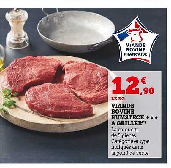 viande bovine rumsteck***à griller
