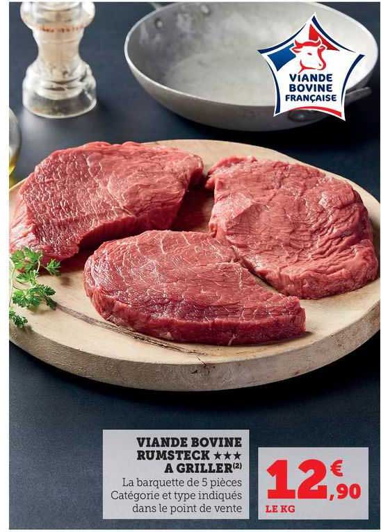 viande bovine rumsteck***à griller