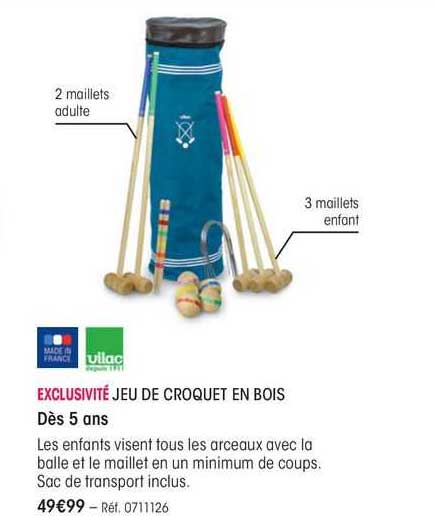 vilac jeu de croquet en bois