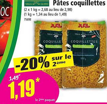 villa casto pâtes coquillettes