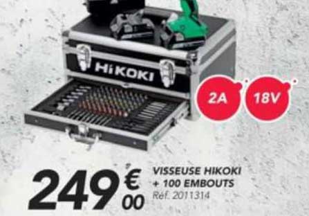 visseuse hikoki + 100 embouts