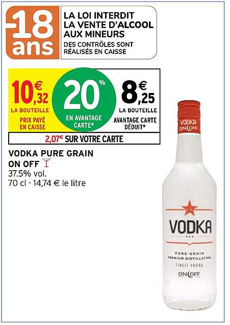 Vodka Pure Grain On Off