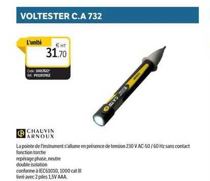 voltester c.a 732 chauvin arnoux