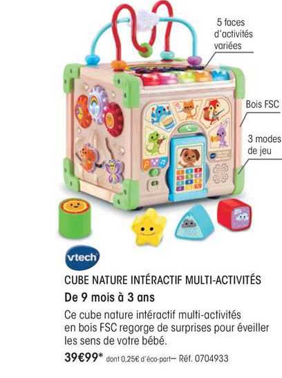 vtech cube nature intéractif multi-activités