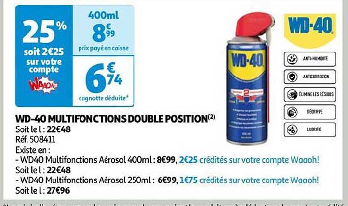 Wd-40 Multifonctions Double Position