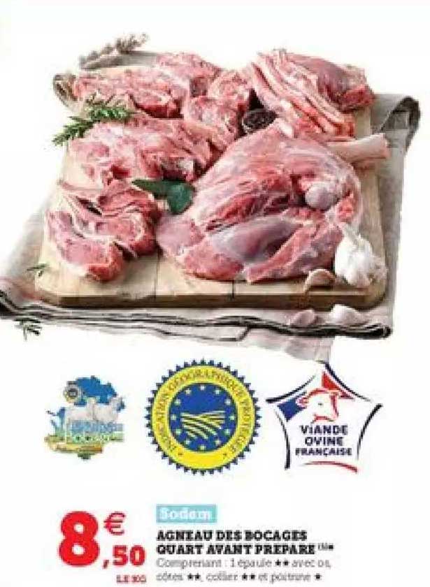 agneau des bocages quart avant préparé