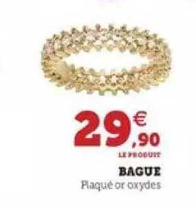 bague plaqué or oxydes