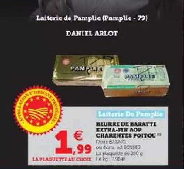 beurre de baratte extra-fin aop charentes poitou