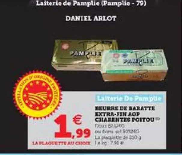 beurre de baratte extra-fin aop charentes poitou