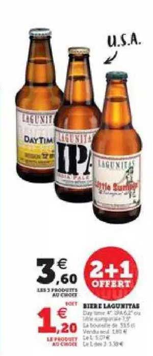 bière lagunitas 2+1 offert