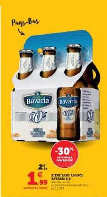 bière sans alcool bavaria 0.0% -30% de remise immédiate