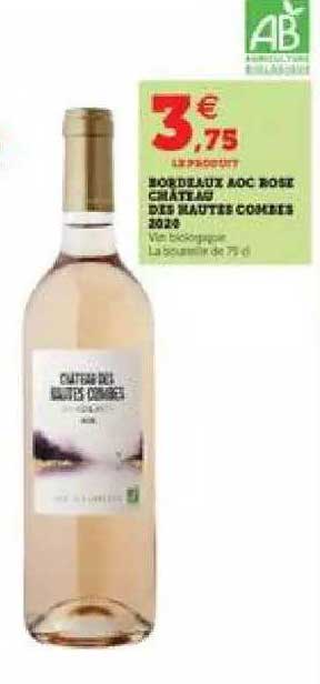 bordeaux aoc rose château de hautes combes 2021