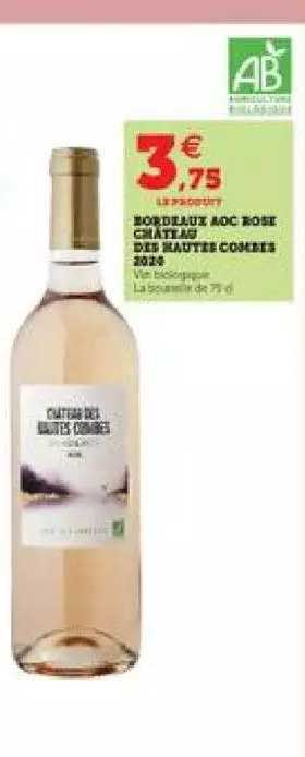 bordeaux aoc rose château de hautes combes 2021
