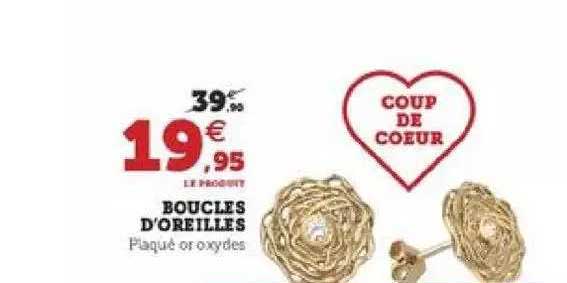 boucles d'oreilles plaqué or oxydes