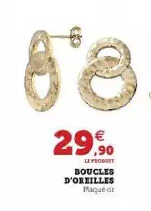 boucles d'oreilles plaqué or