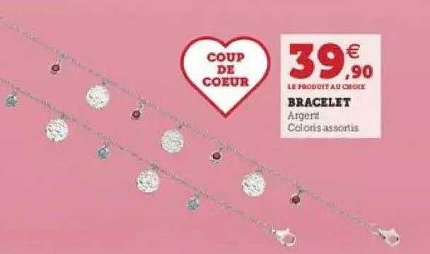 bracelet argent coloris assortis
