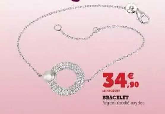 Bracelet Argent Rhodié Oxydes