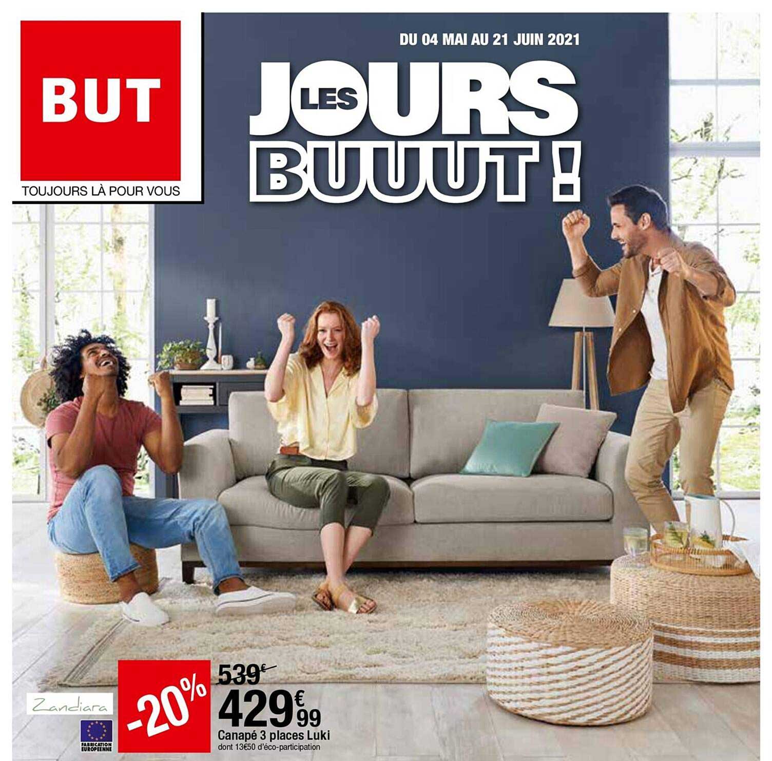 canapé 3 places luki