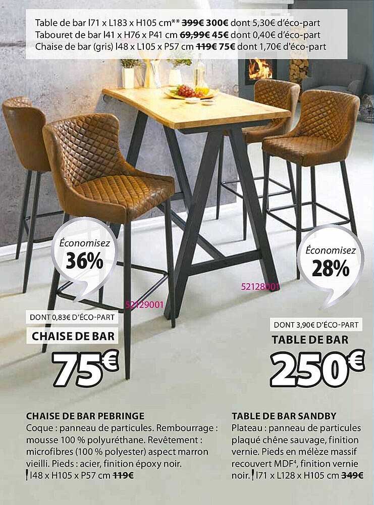 Chaise De Bar Pebringe Table De Bar Sandby