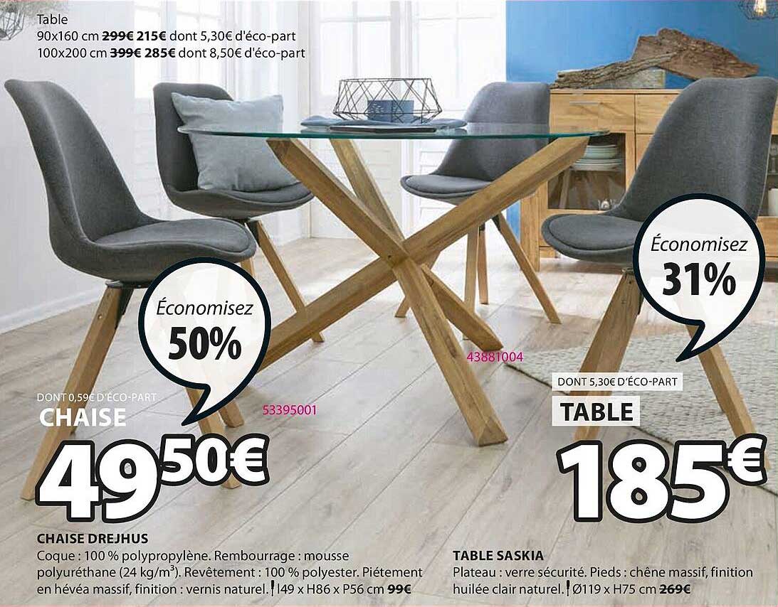chaise drejhus table saskia