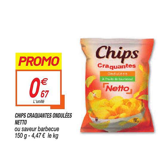 Chips Craquantes Ondulées Netto