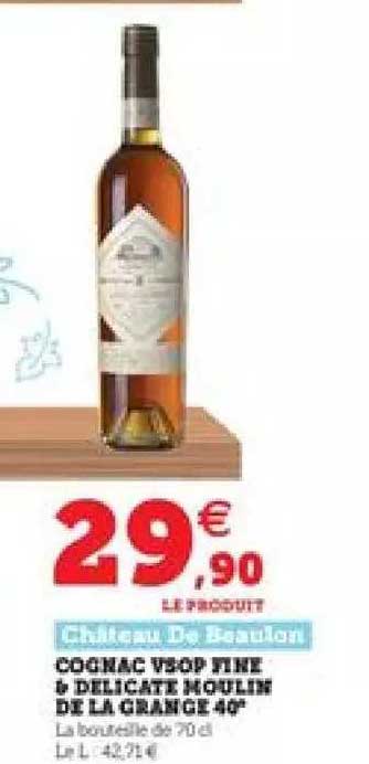 cognac vsop fine & delicante moulin de la grange 40°