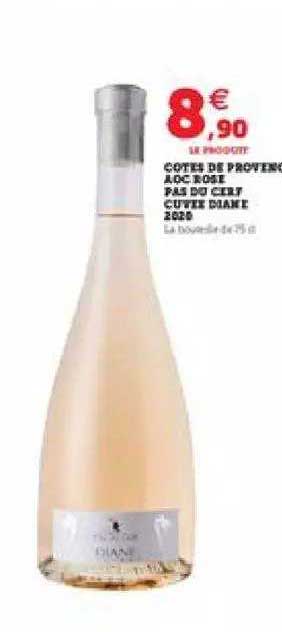 côtes de provence aoc rose pas du cerf cuvée diane 2020