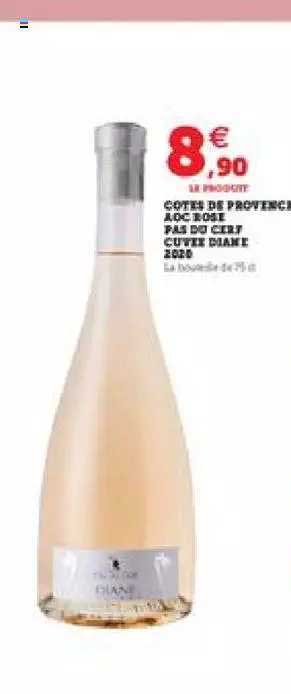 côtes de provence aoc rose pas du cerf cuvée diane 2020