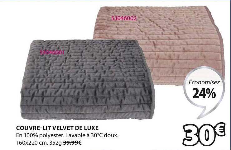 couvre-lit velvet de luxe