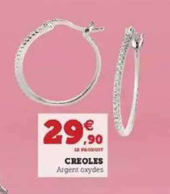 creoles argent oxydés