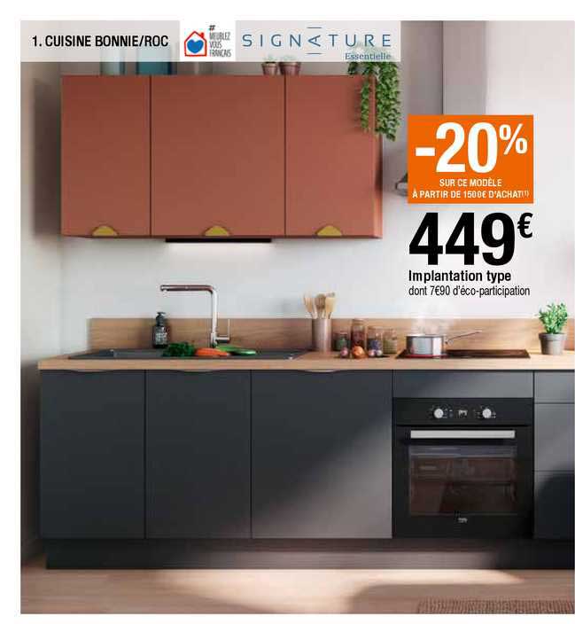 cuisine bonnie-roc signature, implantation type