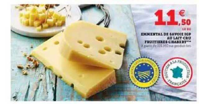 emmental de savoie igp au lait cru fruitières chabert