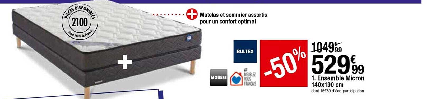 ensemble micron 140 x 190 cm bultex