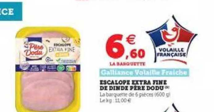escalope extra fine de dinde père dodu