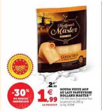 gouda vieux aop au lait pasteurisé rolland master -30% de remise immédiate