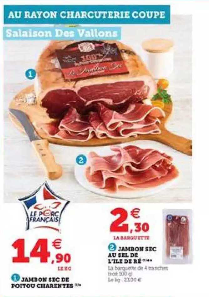 jambon sec de poitou charentes jambon sec au sel de l'île de ré