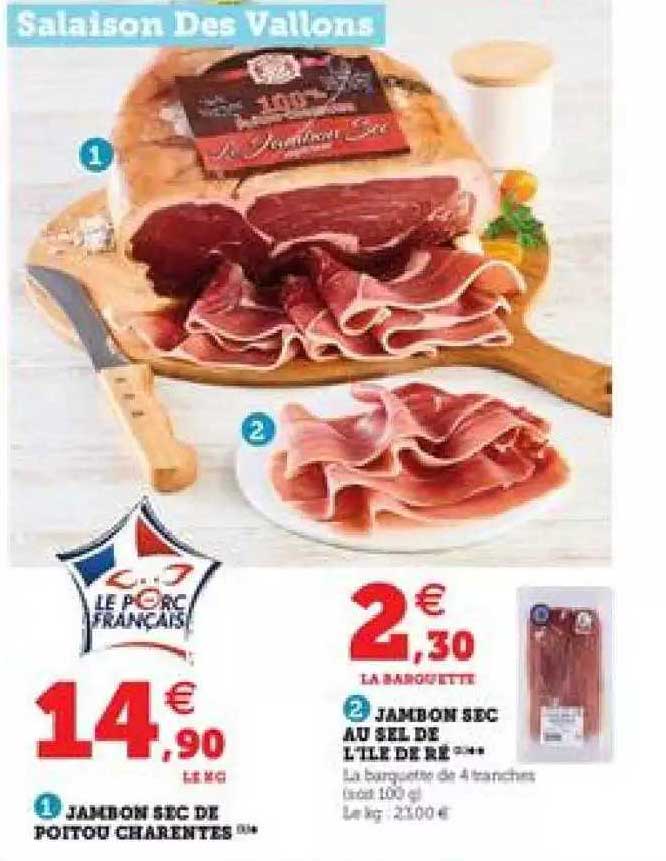 jambon sec de poitou charentes jambon sec au sel de l'île de ré