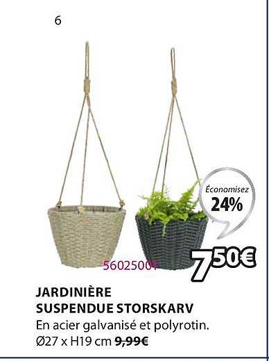 jardinière suspendue storskarv