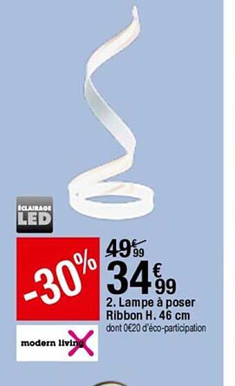 lampe à poser ribbon h. 46 cm modern living