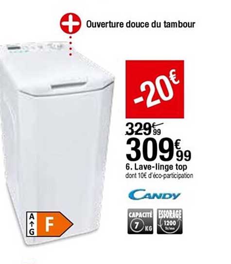 lave-linge top candy